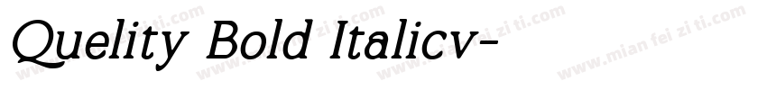 Quelity Bold Italicv字体转换